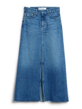 Frank & Eileen Mid-Blue Denim A-Line Maxi Skirt